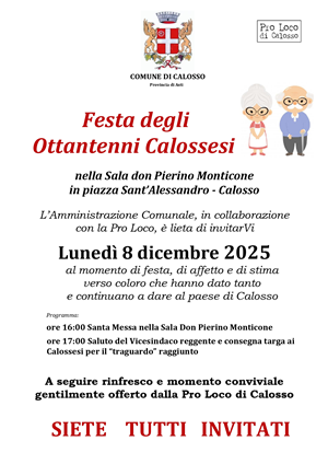 Festa degli Ottantenni Calossesi