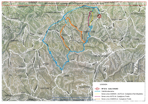 Dal 27/04/2026 Modifica Temporanea della Viabilità per Lavori Ponte sul Rio Tinella